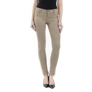 Level 99  Skinny Faux Suede Fishnet print Pants